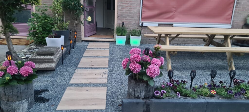Oplevering voortuin